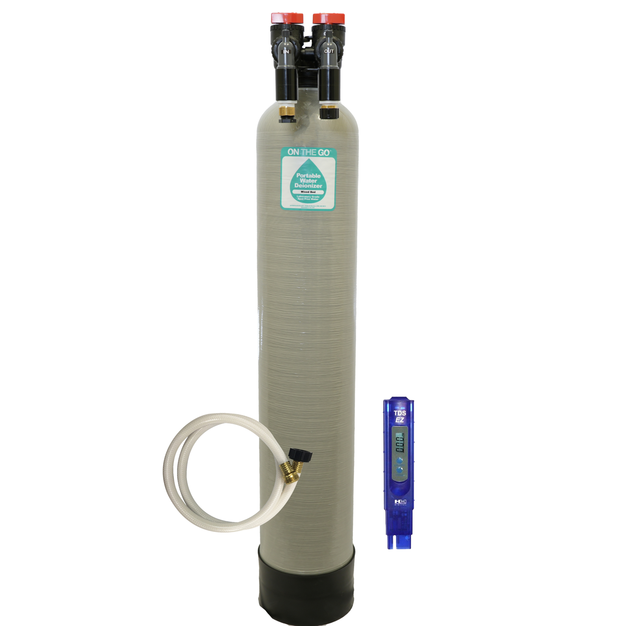 On The Go, Mixed Bed Business Deionizer with Bypass, Max. Flow Rate 5 GPM, Tank Size 1 ft³, Model# OTG4-NT-MBB-BP